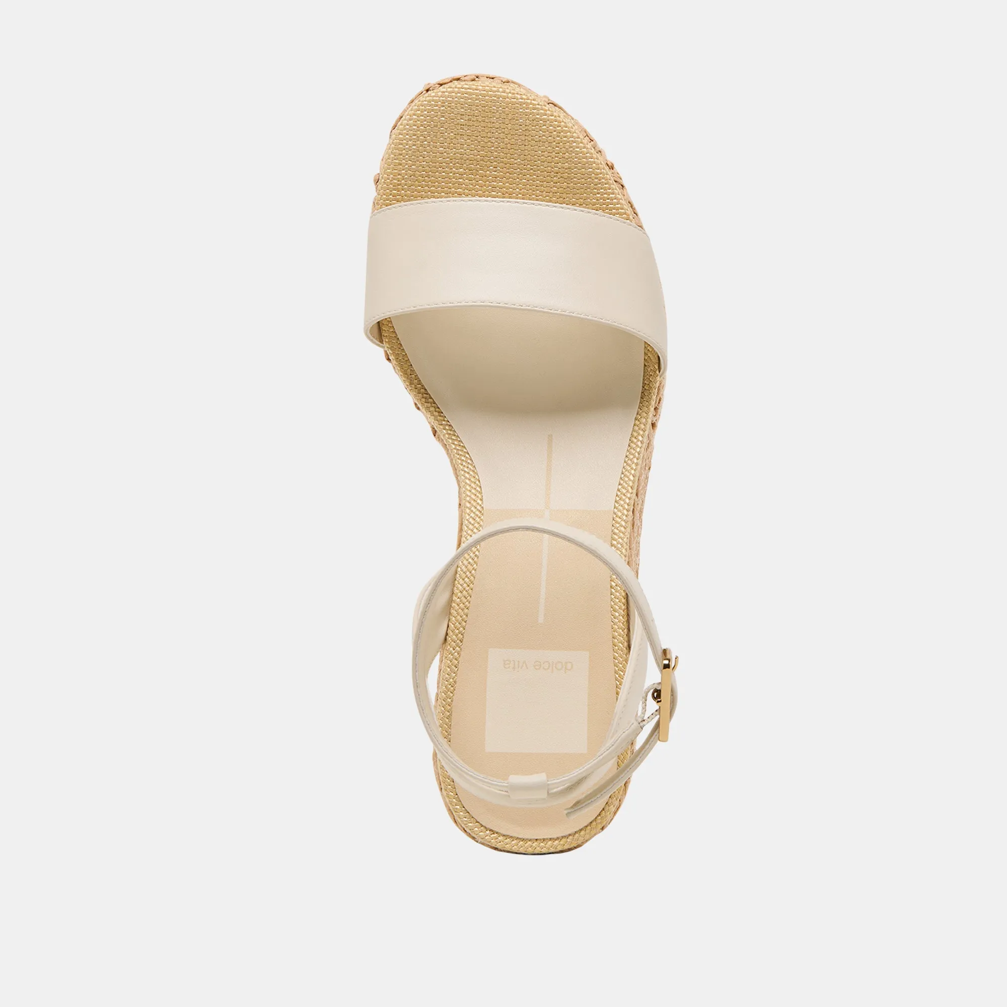 TALISA WEDGES CUIR IVOIRE