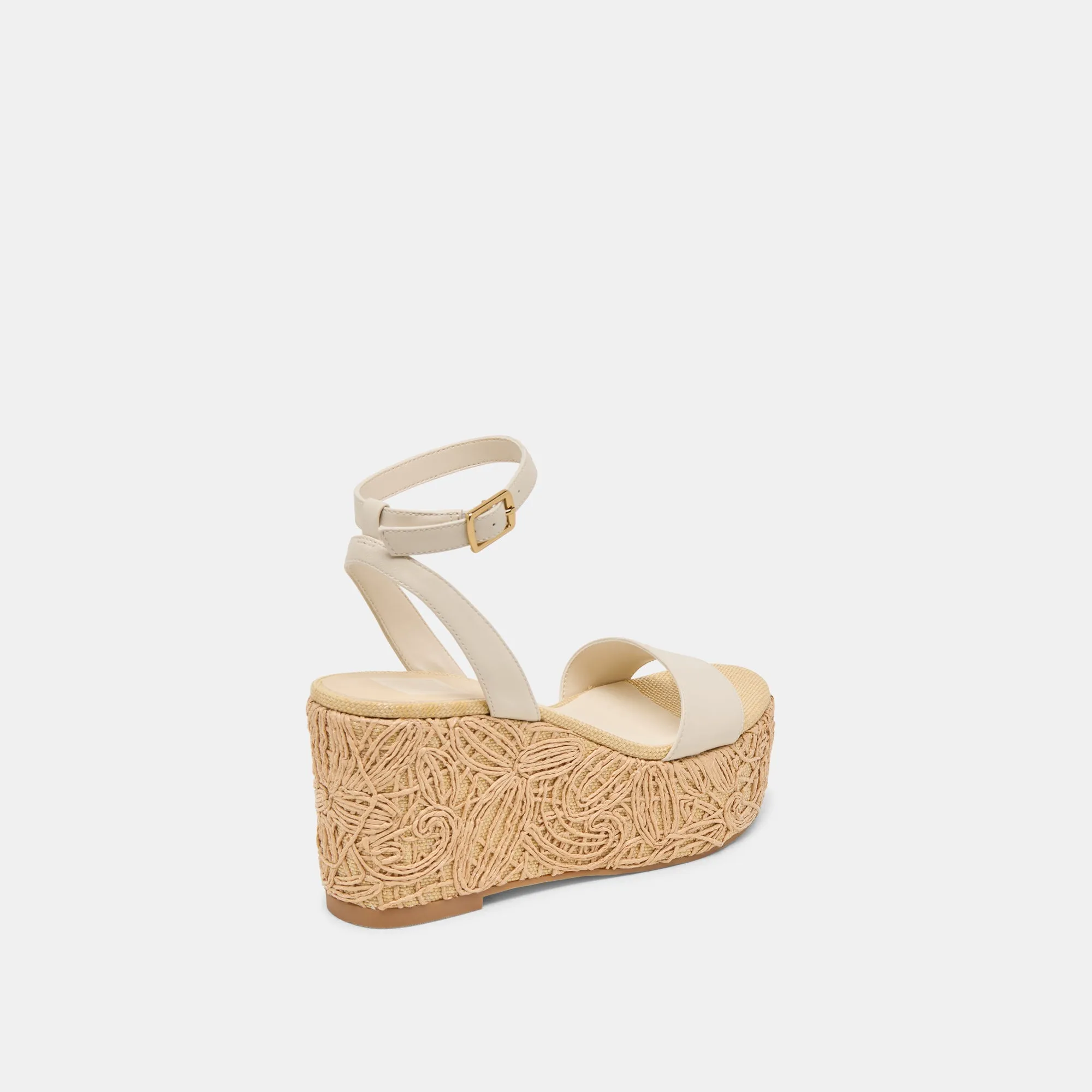 TALISA WEDGES CUIR IVOIRE