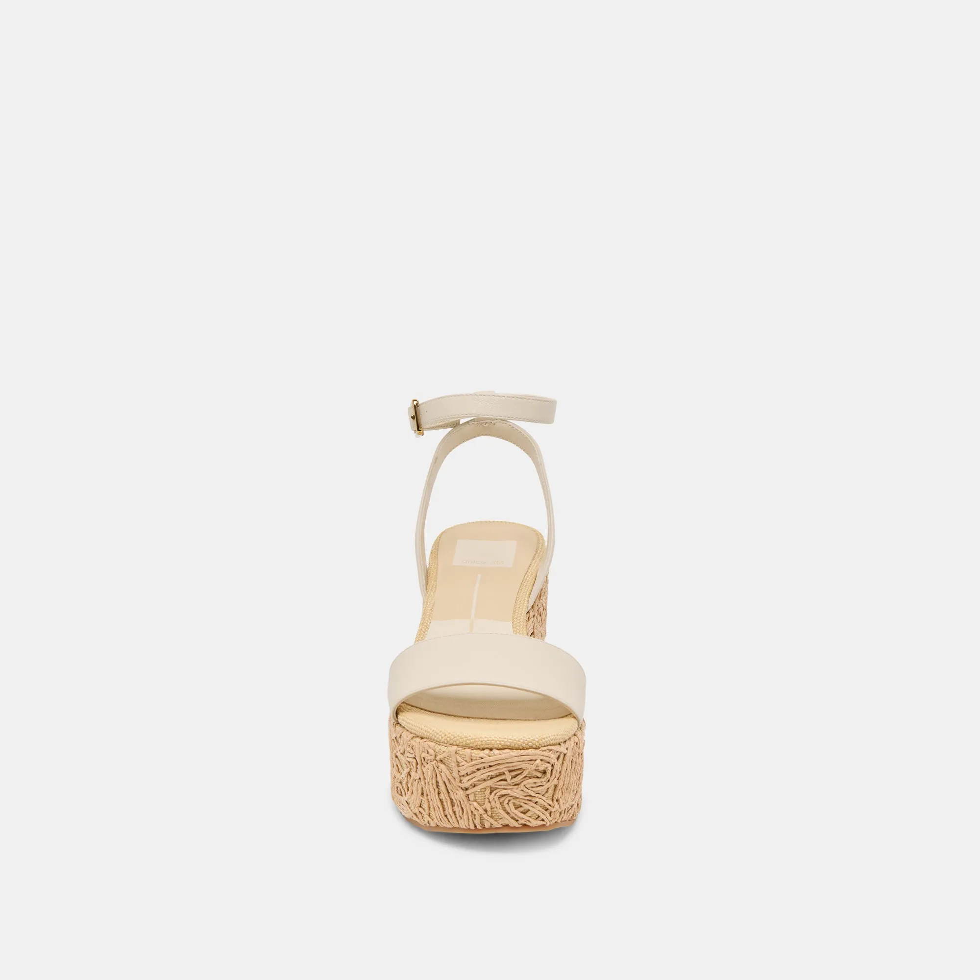 TALISA WEDGES CUIR IVOIRE