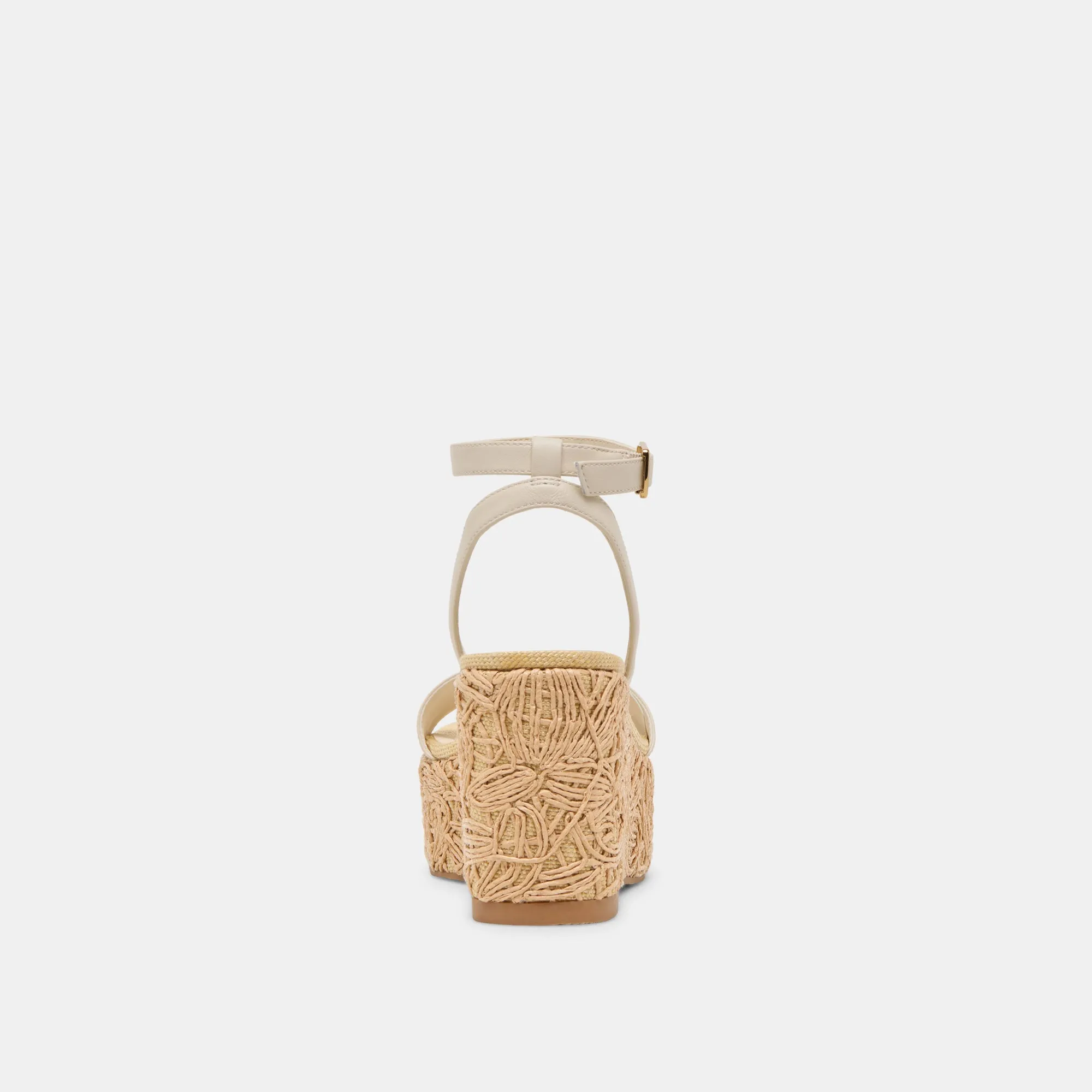 TALISA WEDGES CUIR IVOIRE
