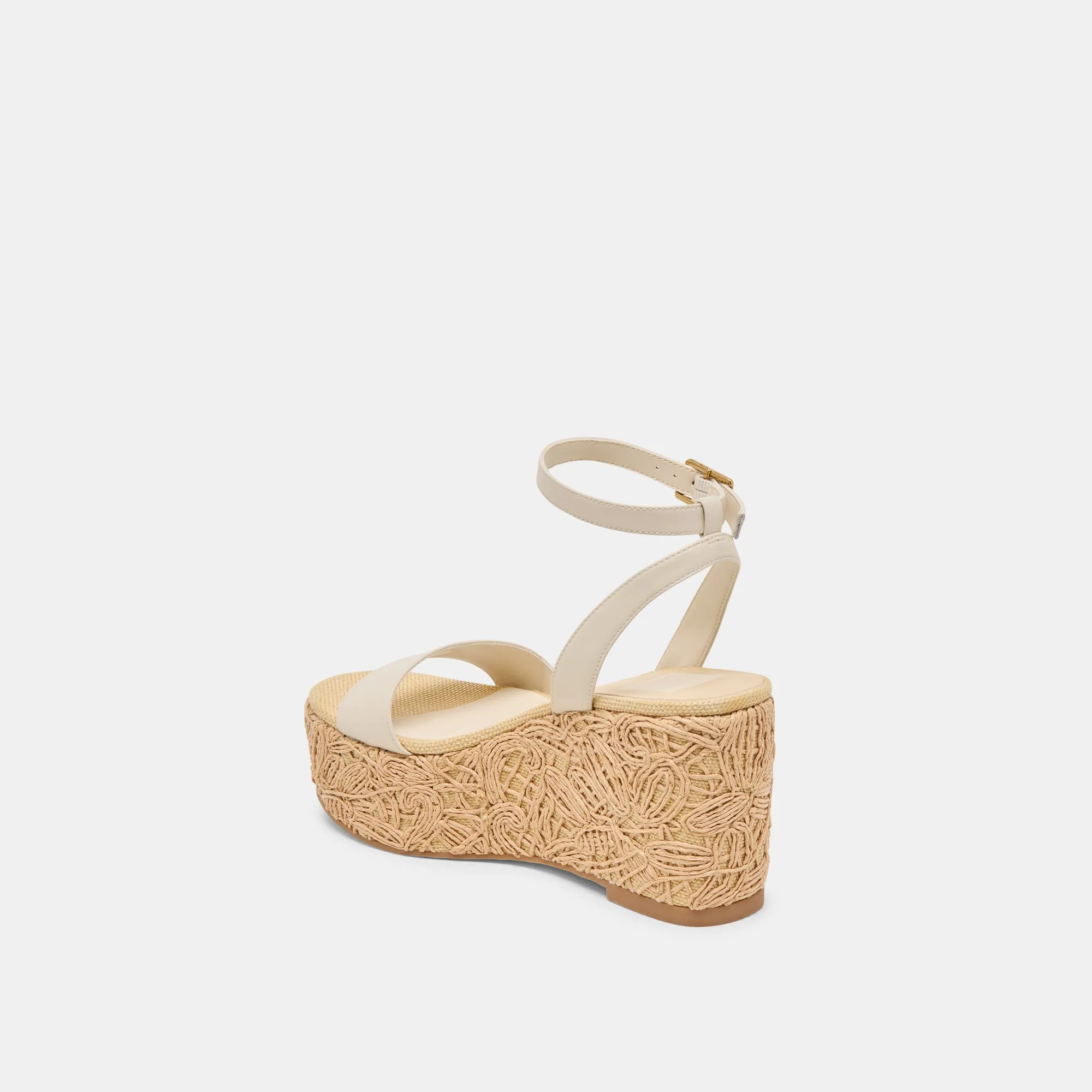 TALISA WEDGES CUIR IVOIRE