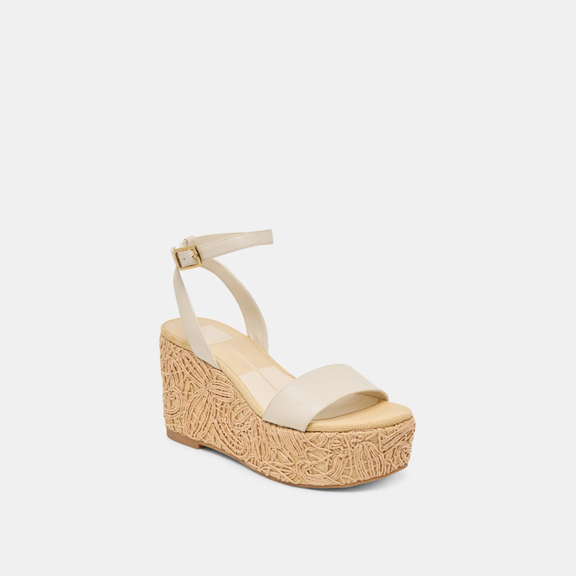TALISA WEDGES CUIR IVOIRE