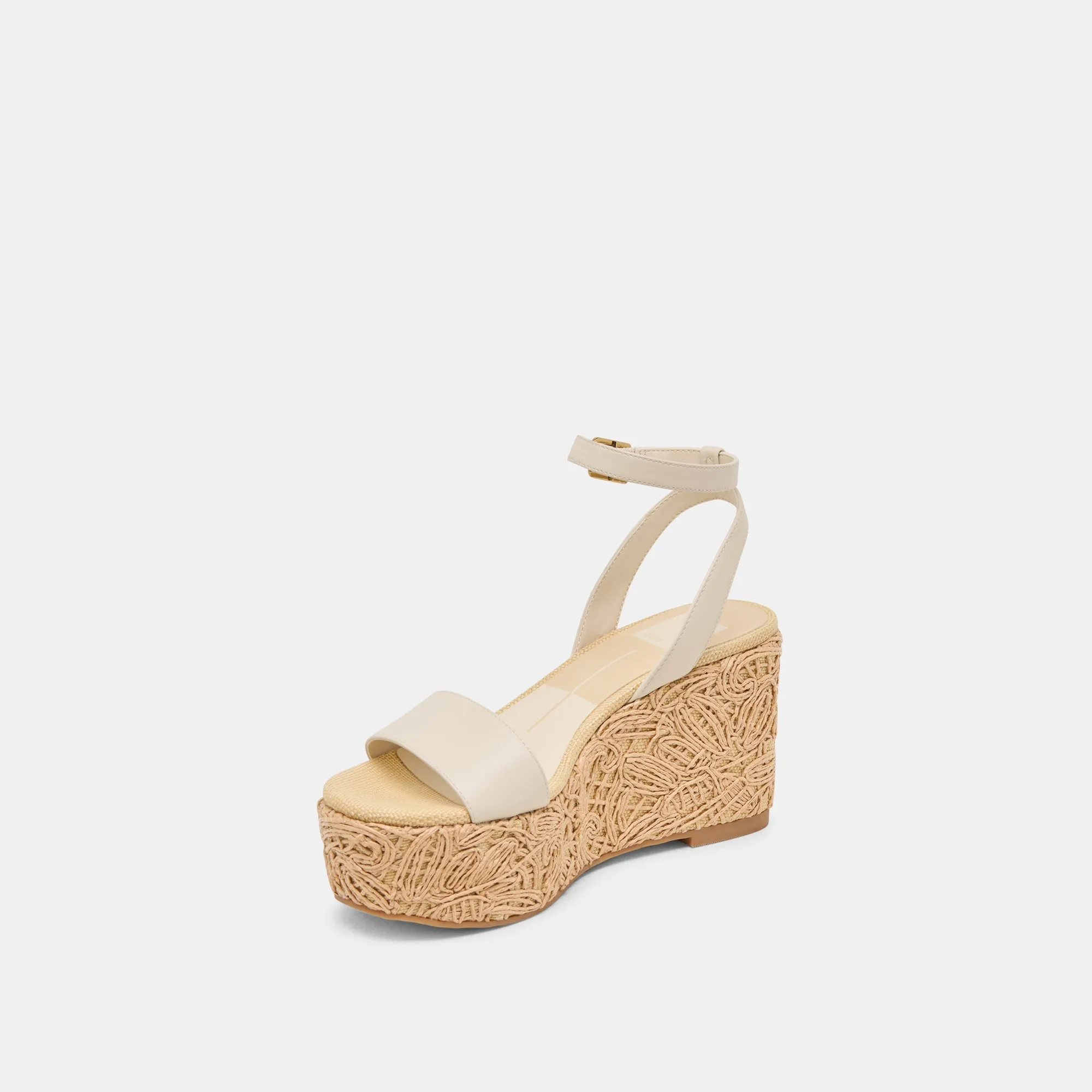 TALISA WEDGES CUIR IVOIRE