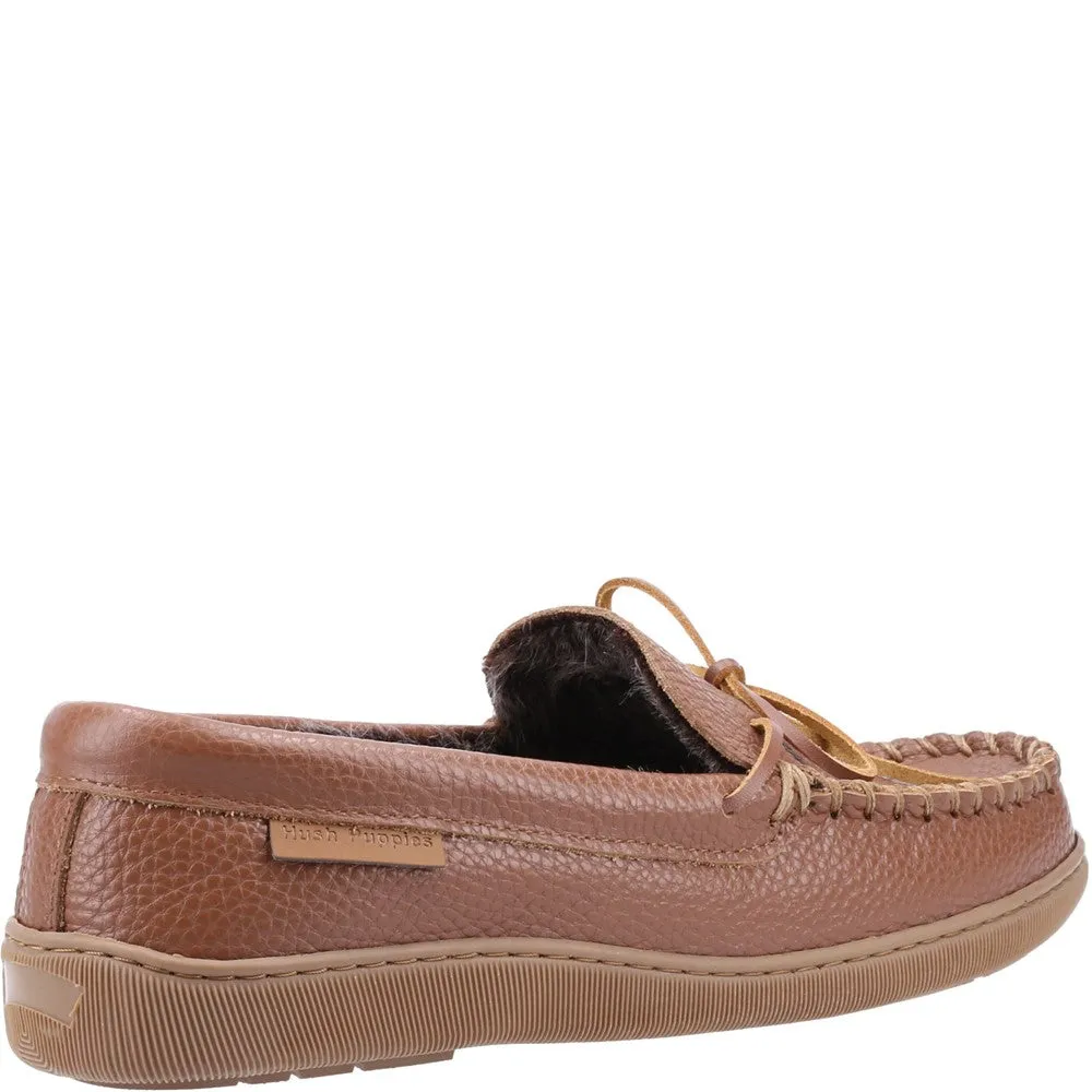 Pantoufles en cuir Tan Ace
