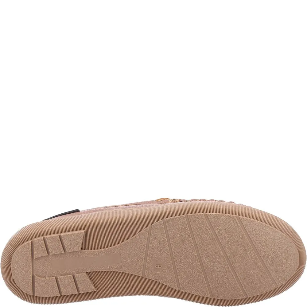 Pantoufles en cuir Tan Ace
