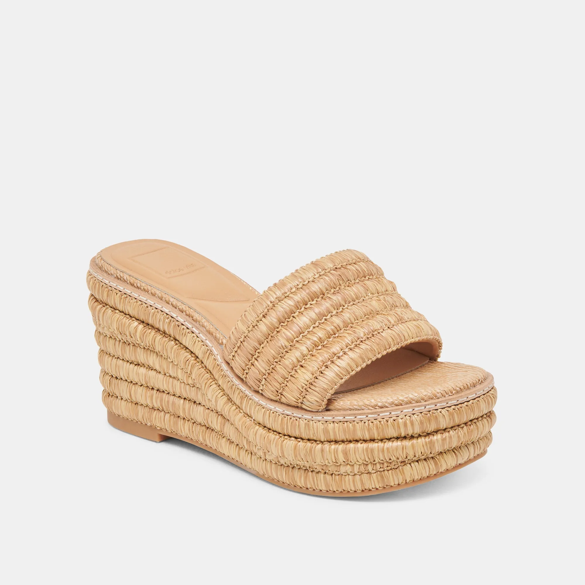 WEDGES TRÔNE LT NATUREL RAFFIA