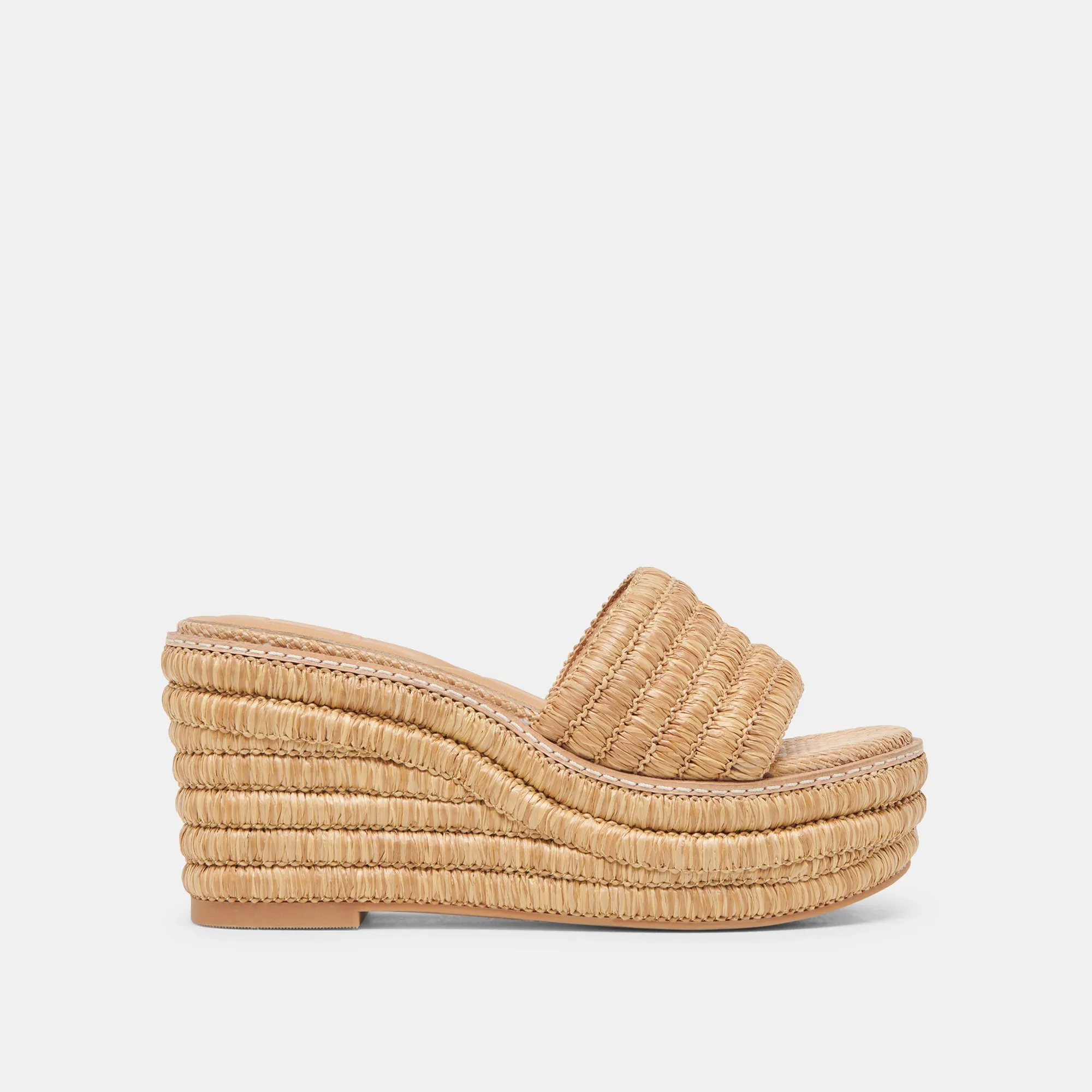 WEDGES TRÔNE LT NATUREL RAFFIA