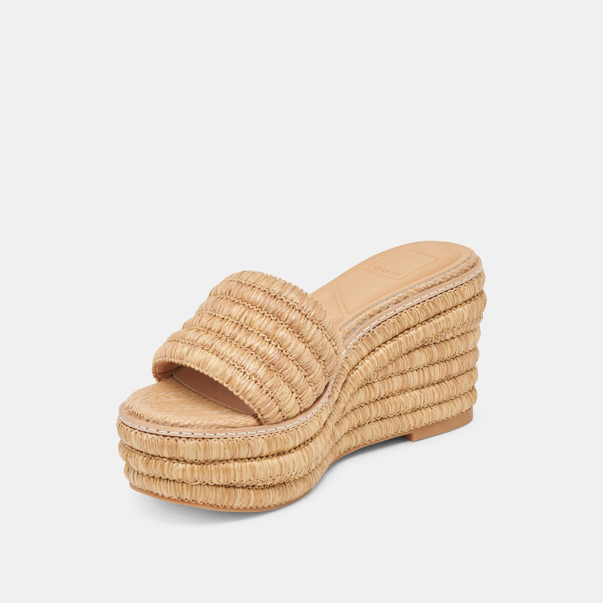 WEDGES TRÔNE LT NATUREL RAFFIA