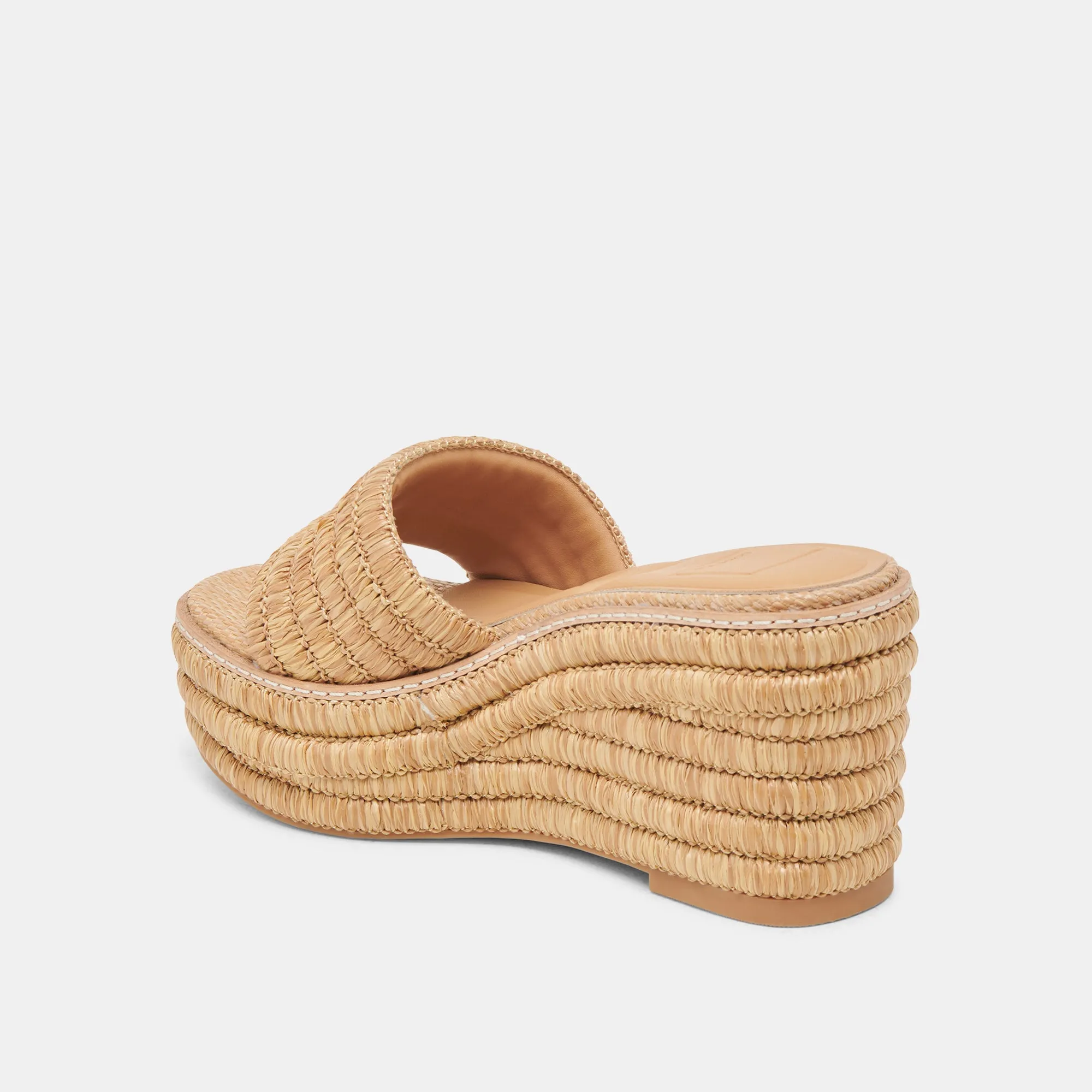 WEDGES TRÔNE LT NATUREL RAFFIA