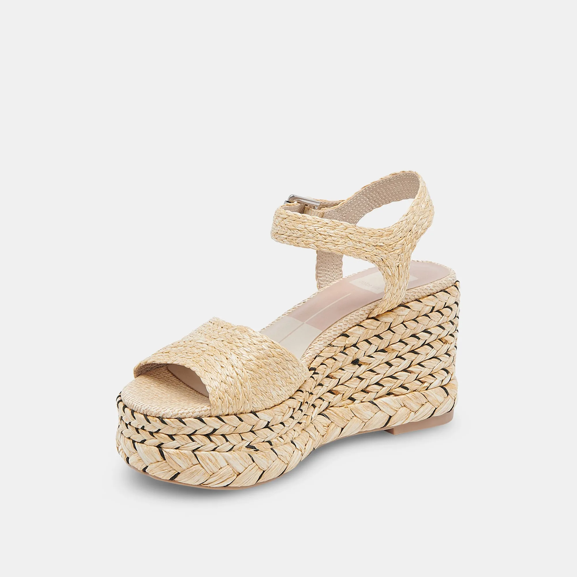 TIAGO WEDGES LT RAFFIA NATUREL