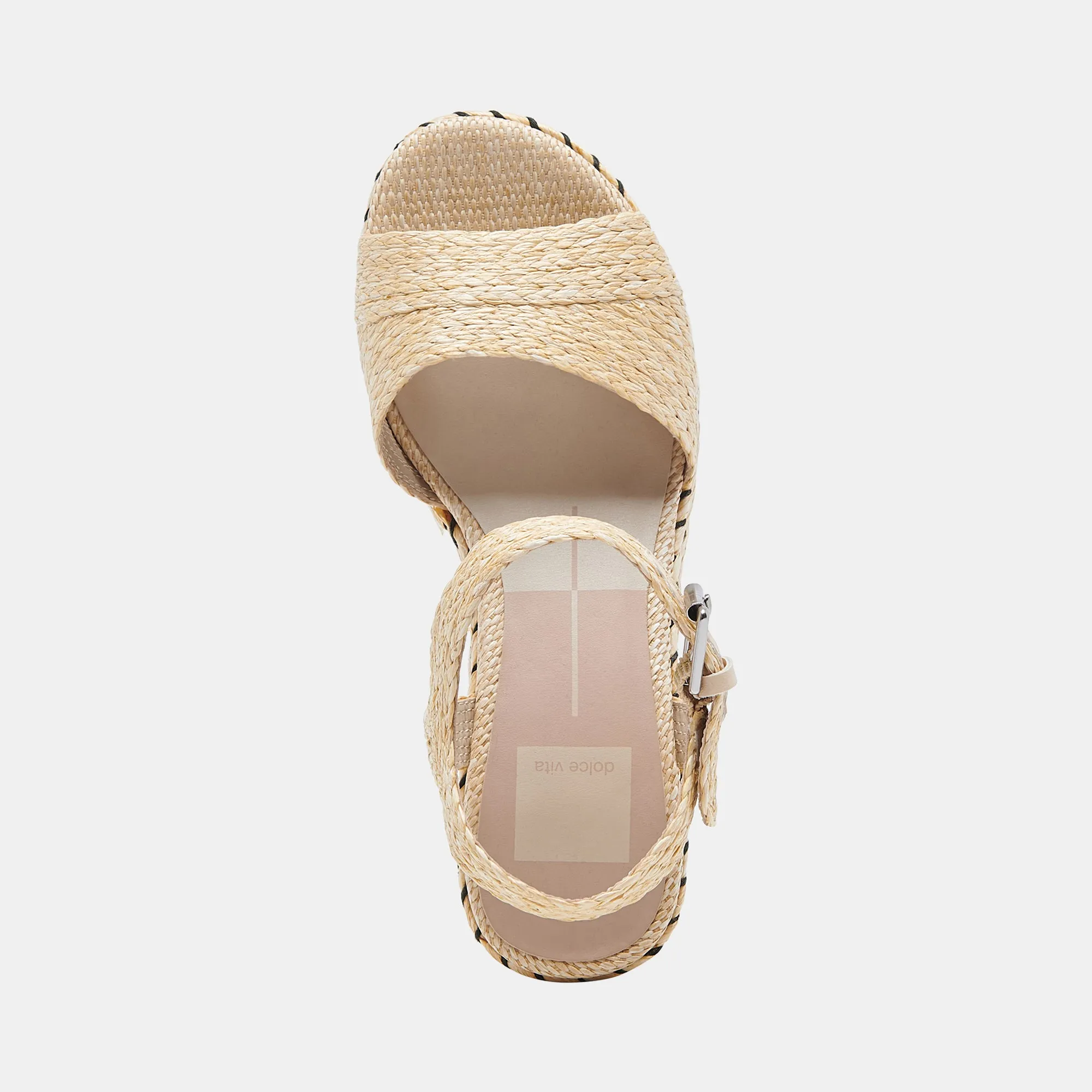 TIAGO WEDGES LT RAFFIA NATUREL