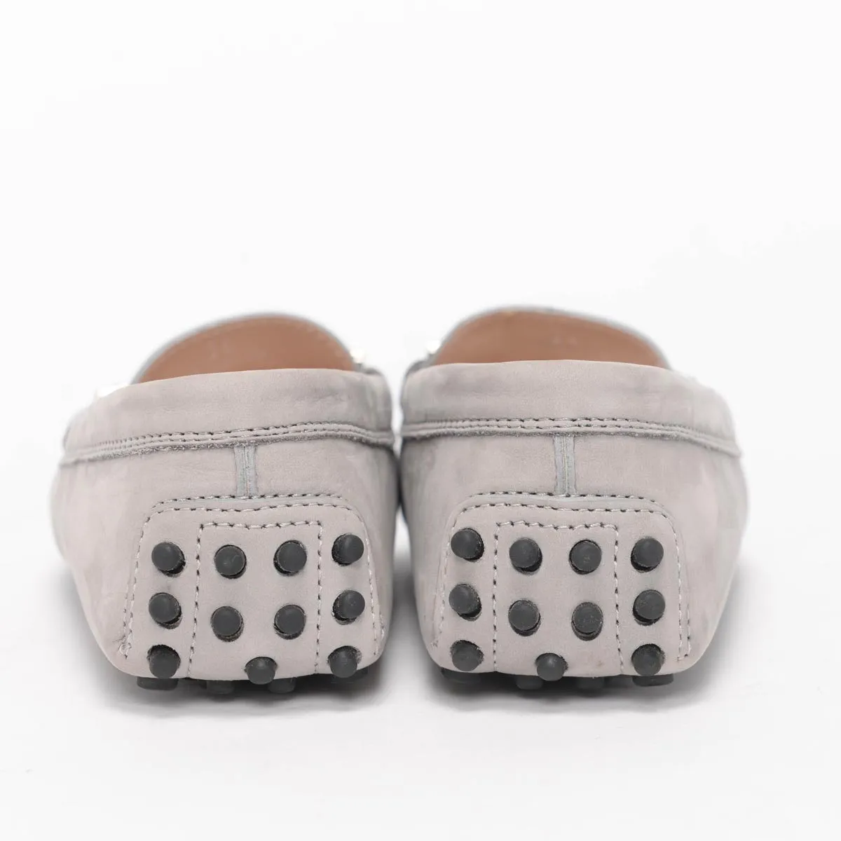 Tod's Mocassins plats Gommini en daim gris taille 34