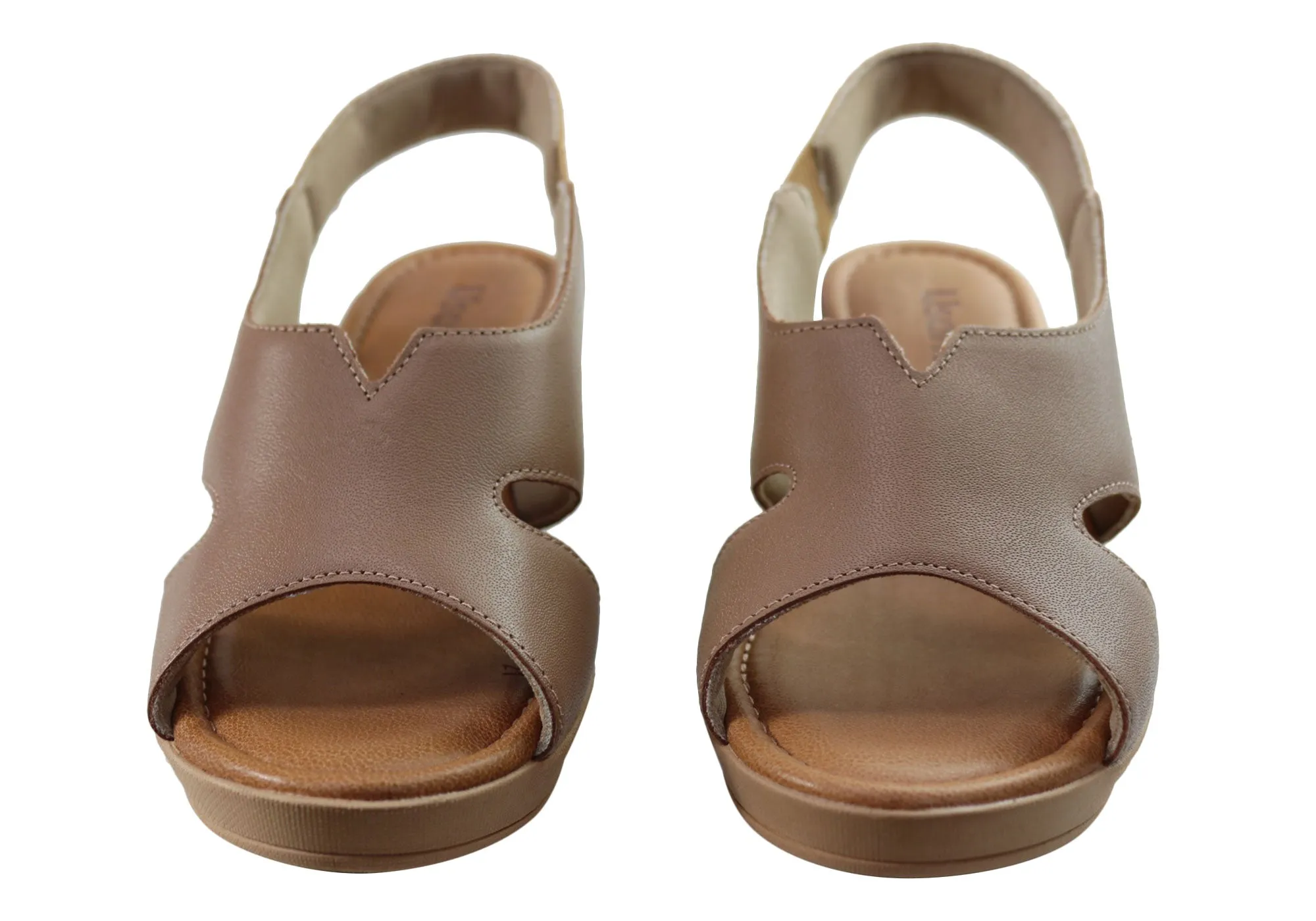 Sandales Plateforme Confort en Cuir pour Femme Usaflex Afton Fabriquées au Brésil Chaussures Usaflex