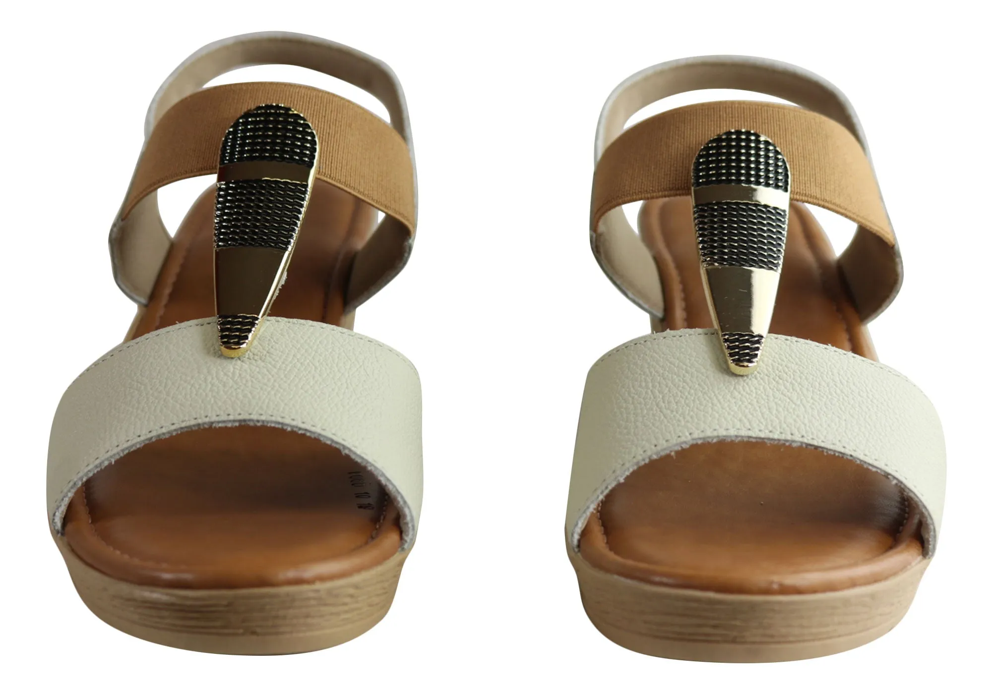 Sandales compensées confortables pour femmes Usaflex Analise avec coussin, fabriquées au Brésil, chaussures Usaflex