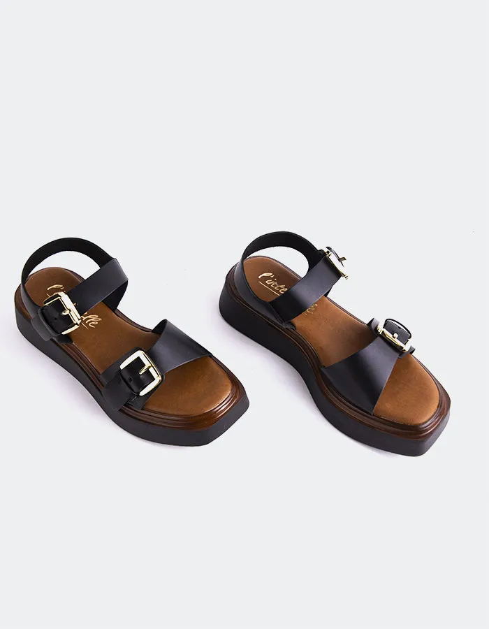Varvara en cuir noir