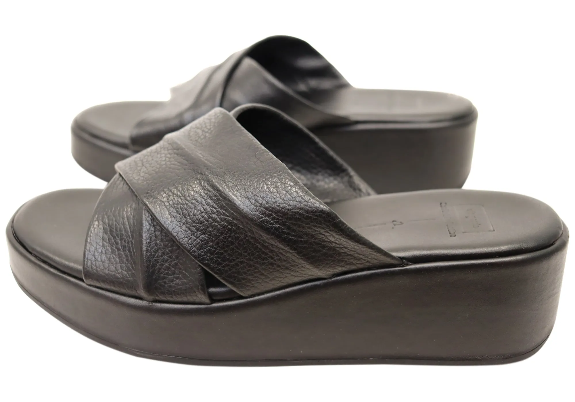 Via Paula Ginza Sandales Plateforme en Cuir Brésilien pour Femmes Via Paula Chaussures