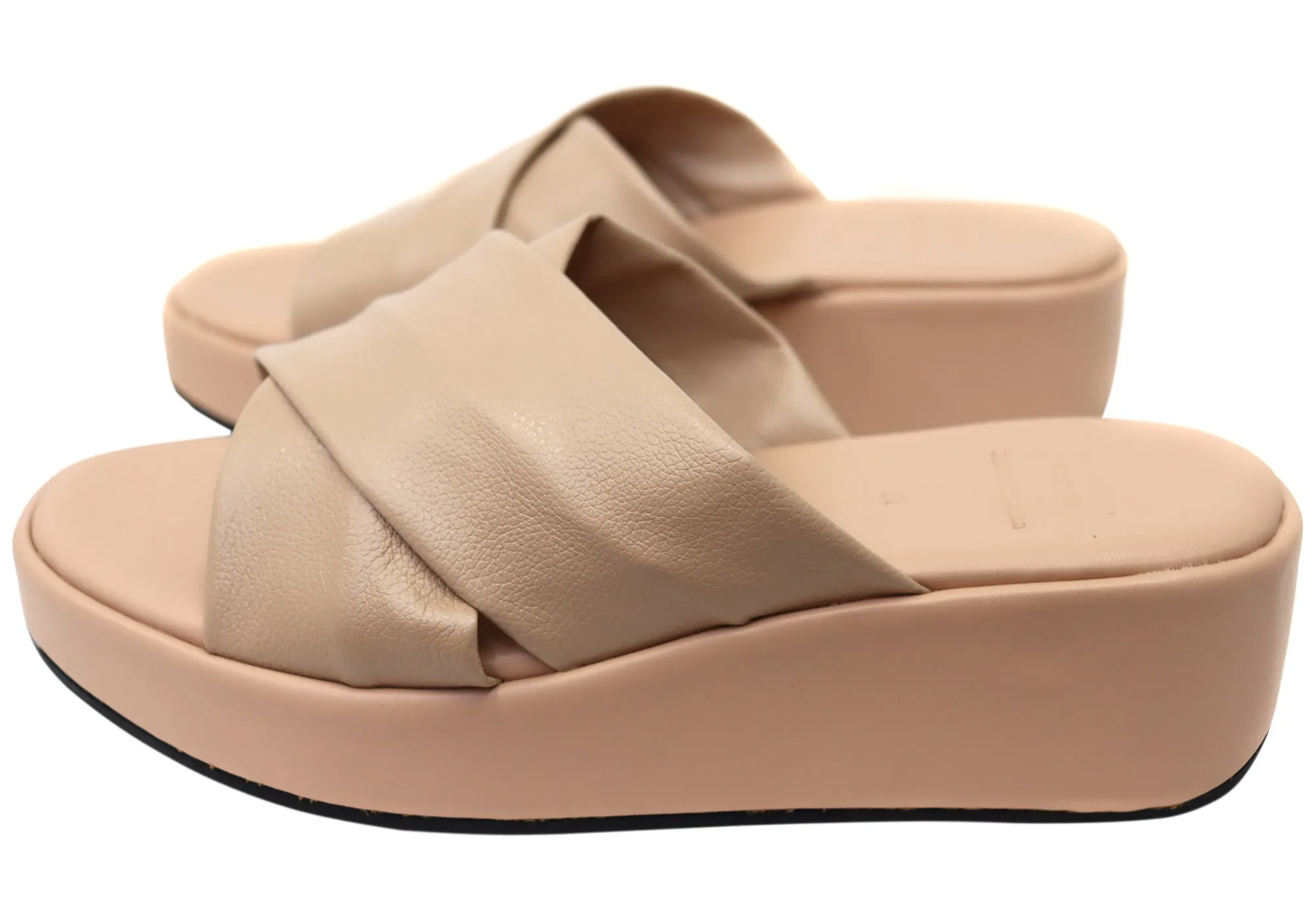 Via Paula Ginza Sandales Plateforme en Cuir Brésilien pour Femmes Via Paula Chaussures