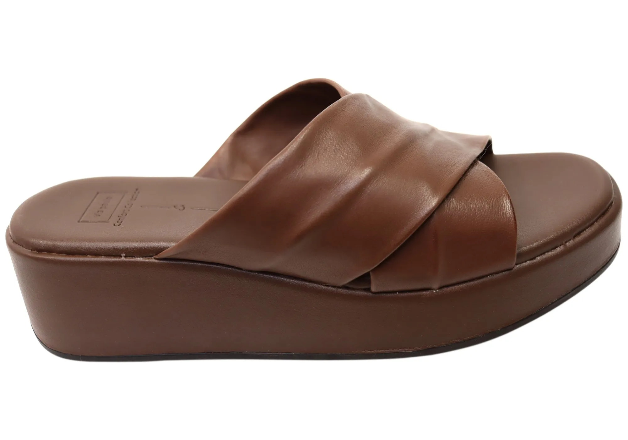 Via Paula Ginza Sandales Plateforme en Cuir Brésilien pour Femmes Via Paula Chaussures