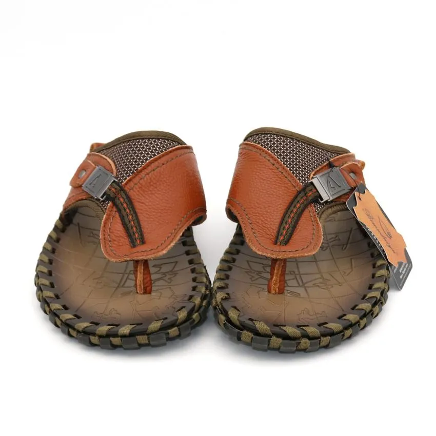 West Louis™ Pantoufles en Cuir Véritable de Vache Faites à la Main
