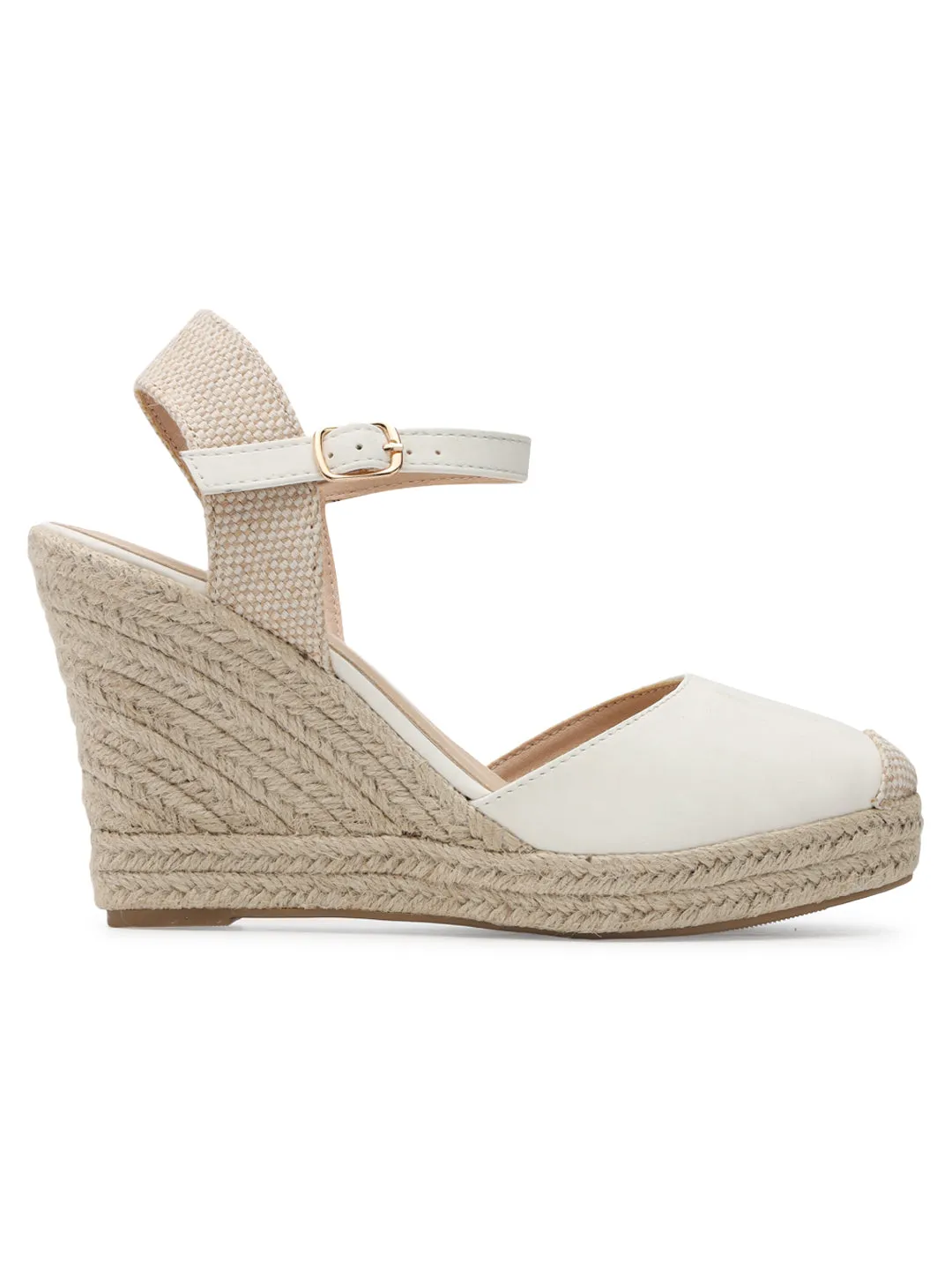 Escarpins à bride stylés en PU blanc (TC-RS3661-WHT)