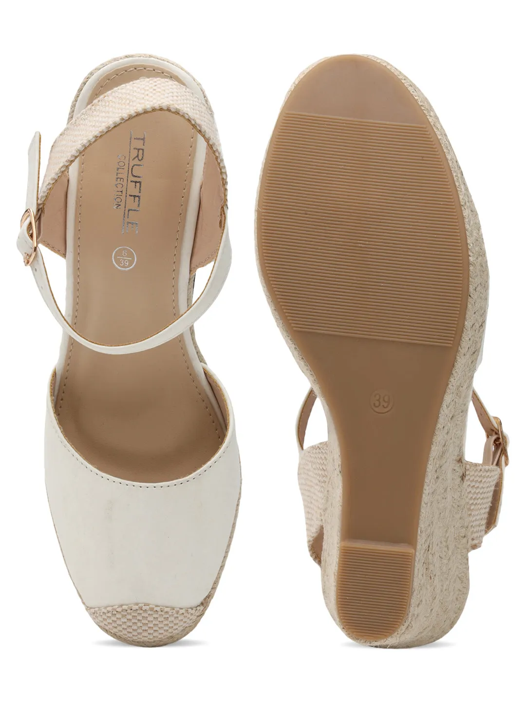 Escarpins à bride stylés en PU blanc (TC-RS3661-WHT)