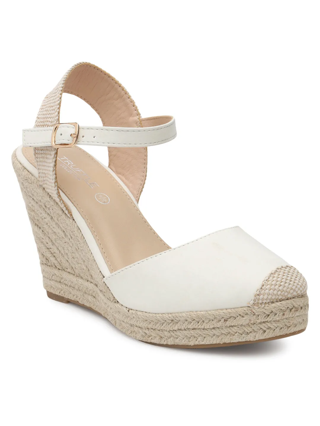 Escarpins à bride stylés en PU blanc (TC-RS3661-WHT)