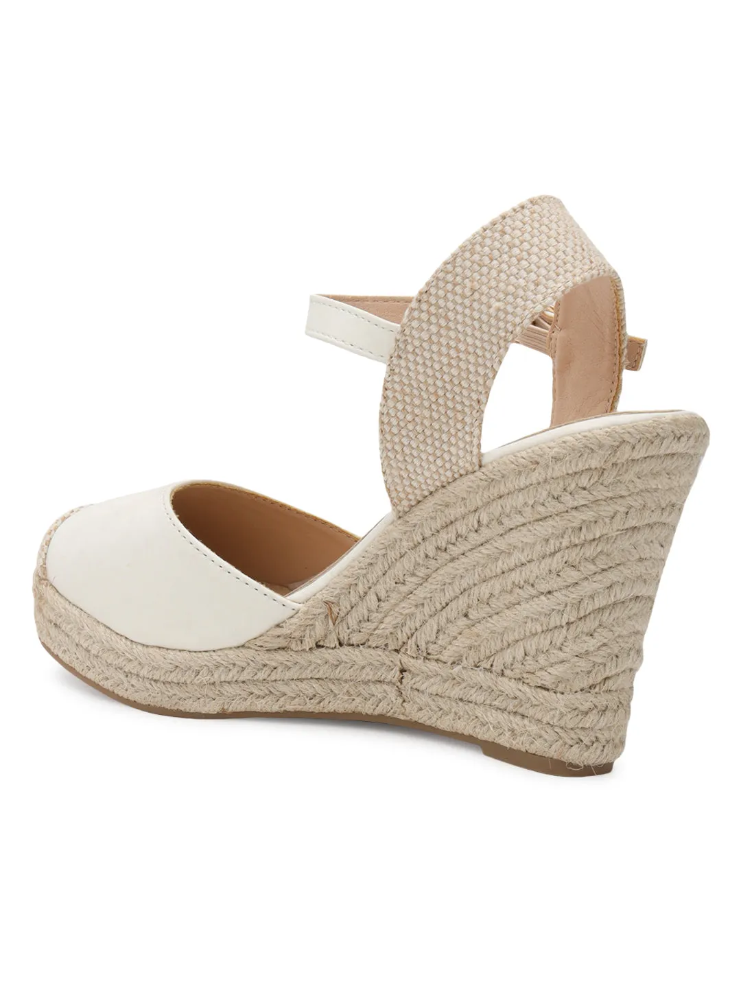 Escarpins à bride stylés en PU blanc (TC-RS3661-WHT)
