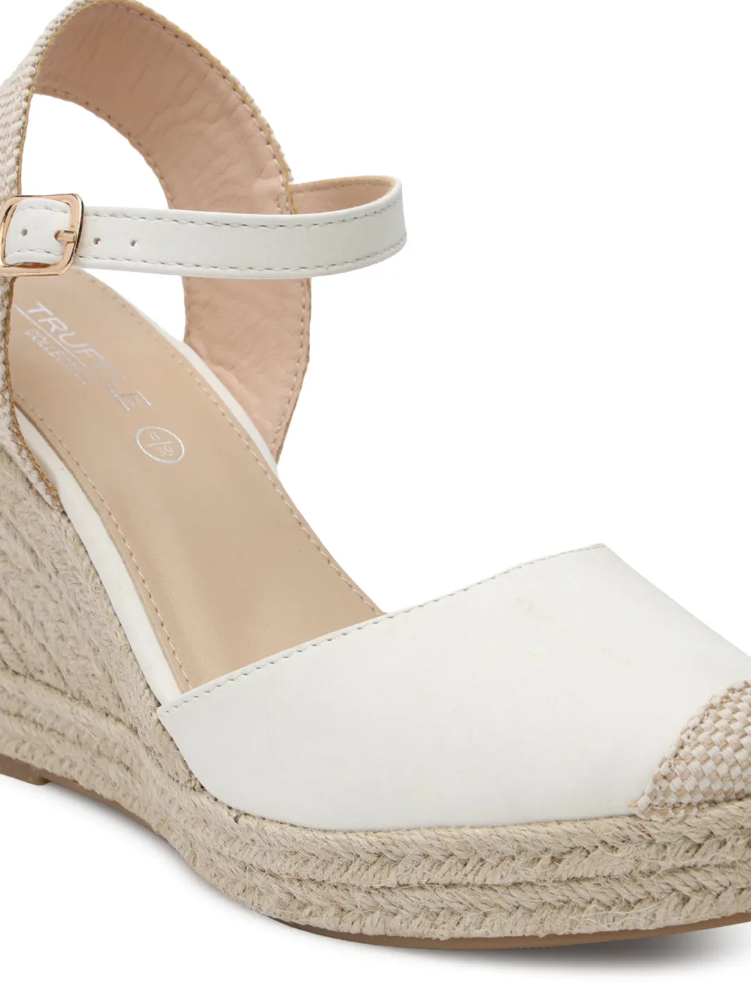 Escarpins à bride stylés en PU blanc (TC-RS3661-WHT)