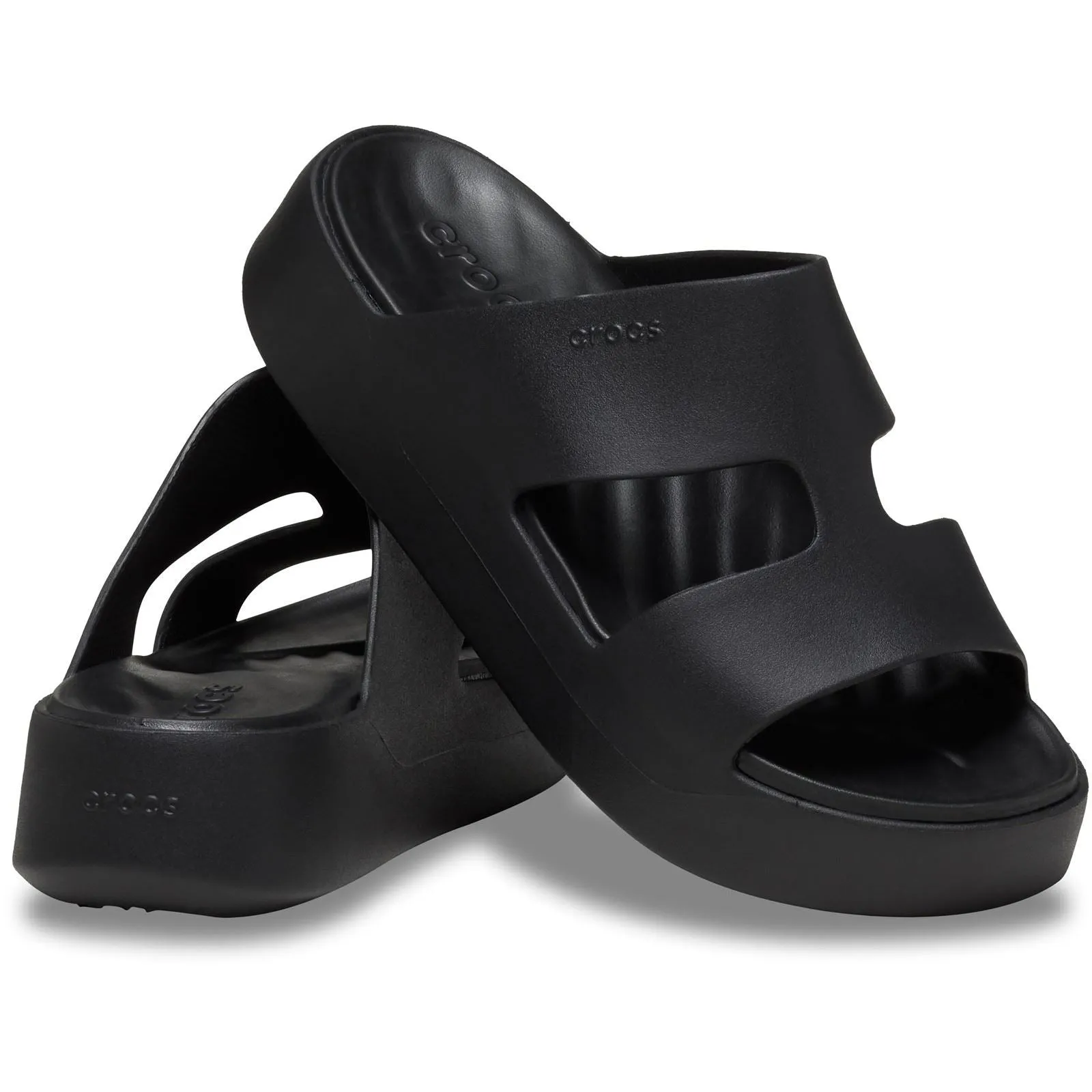 Crocs pour Femme 209409 Mules à Plateforme avec Bride en H Getaway