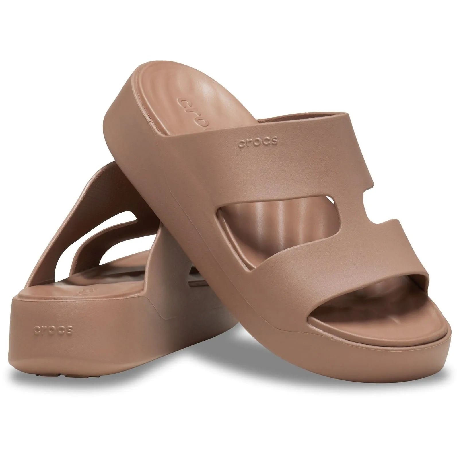 Crocs pour Femme 209409 Mules à Plateforme avec Bride en H Getaway