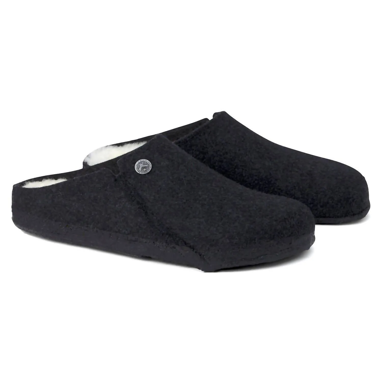 Pantoufle en peau de mouton Zermatt pour femme en anthracite