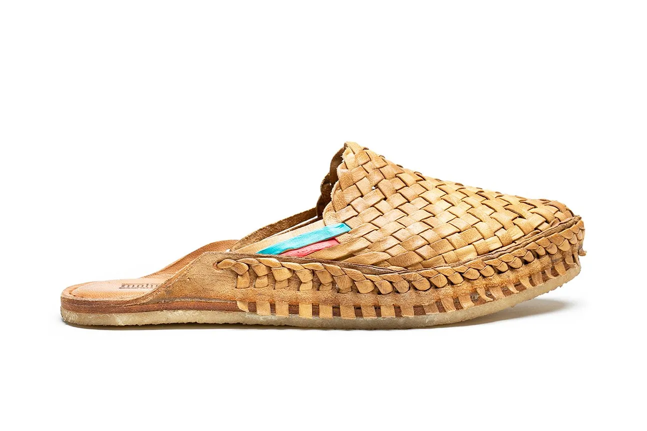 Chausson Woven City en Miel   Rayures