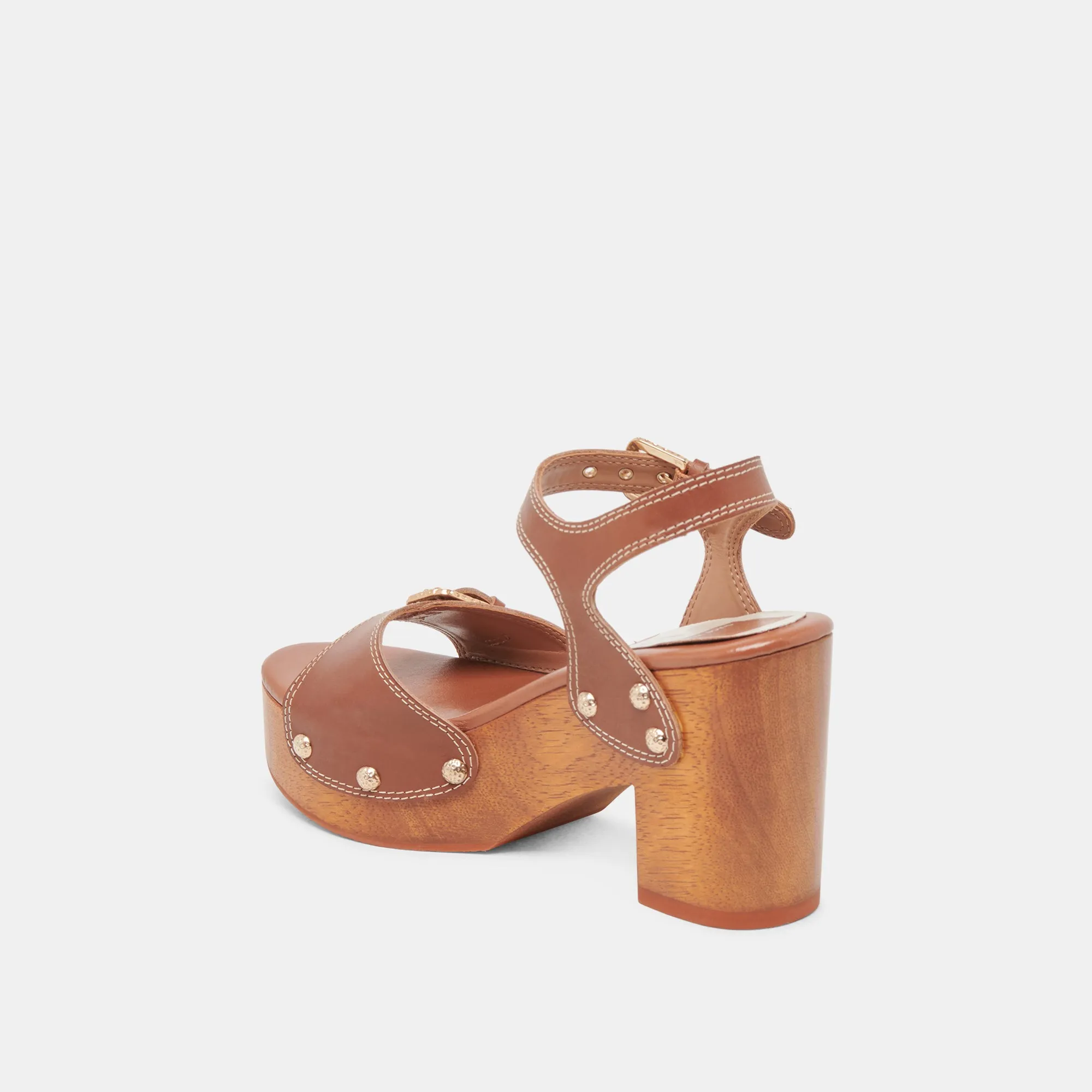 YANDY TALONS CUIR COGNAC