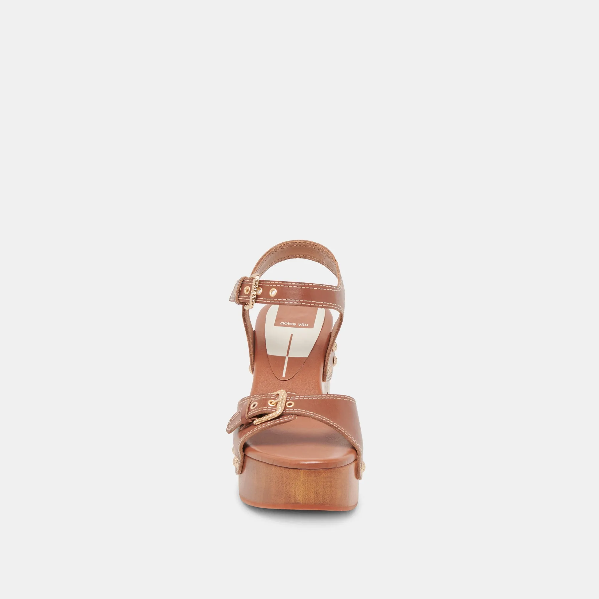 YANDY TALONS CUIR COGNAC