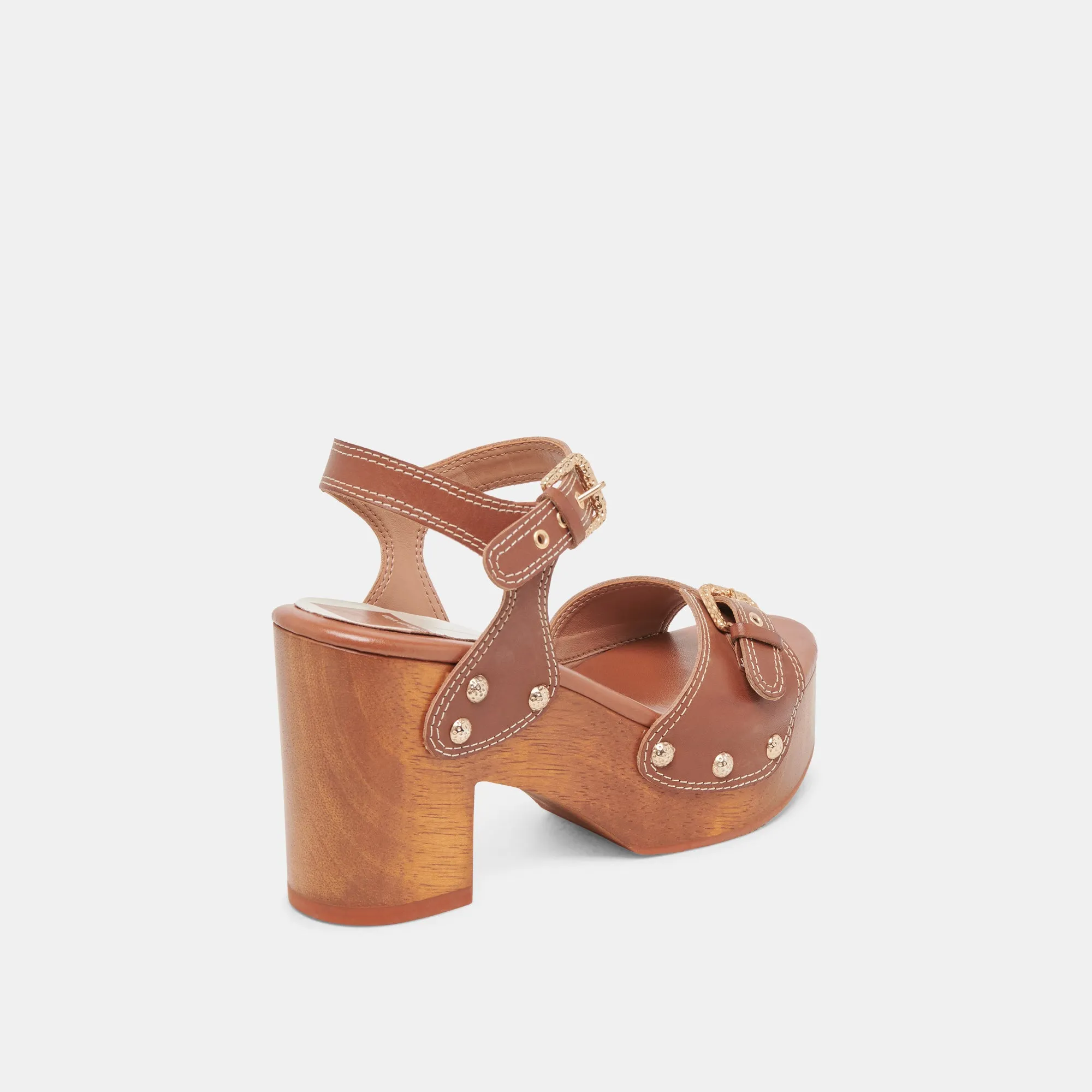 YANDY TALONS CUIR COGNAC