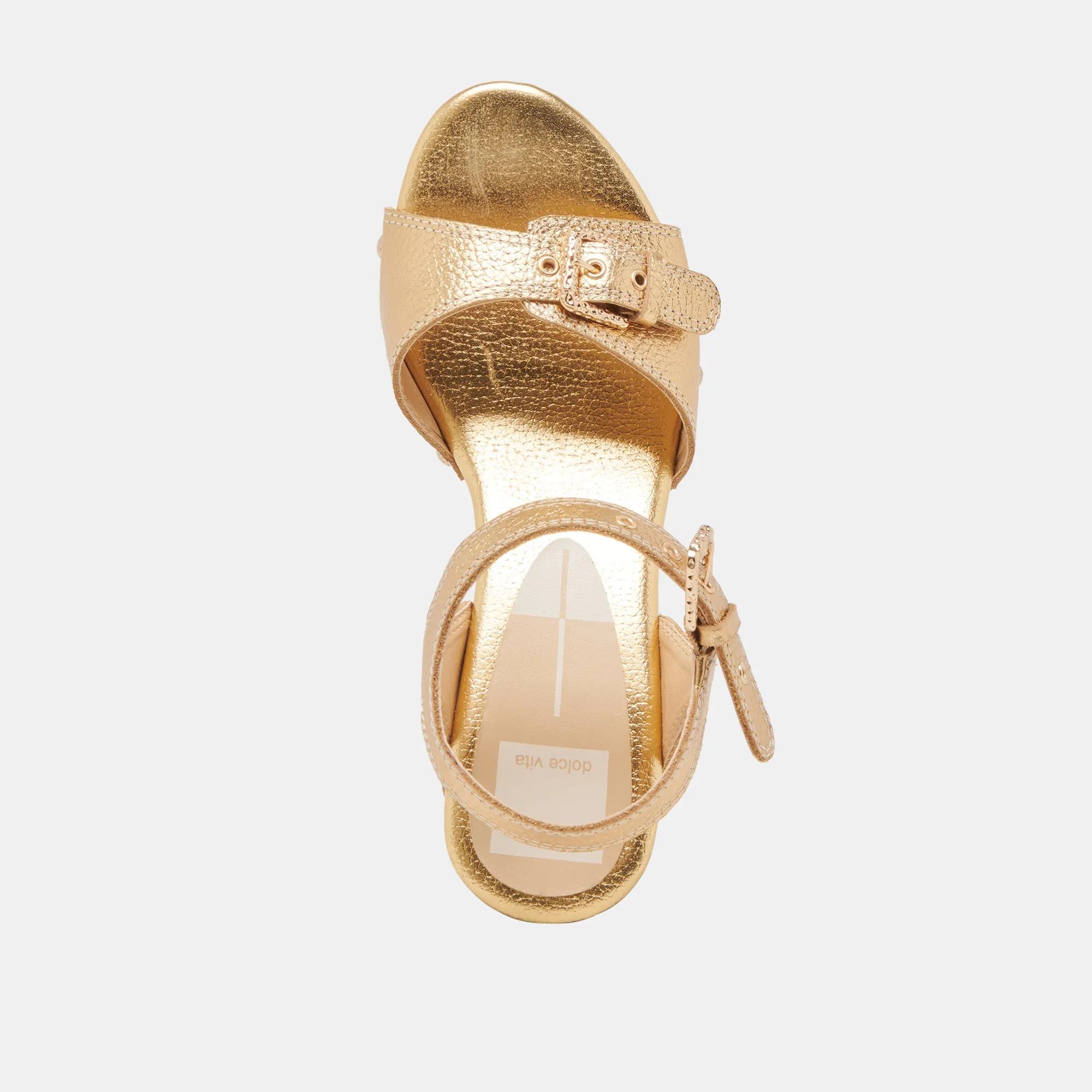 YANDY TALONS EN CUIR DORÉ