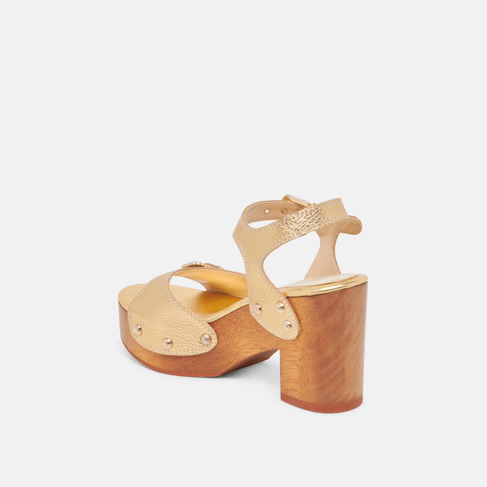 YANDY TALONS EN CUIR DORÉ