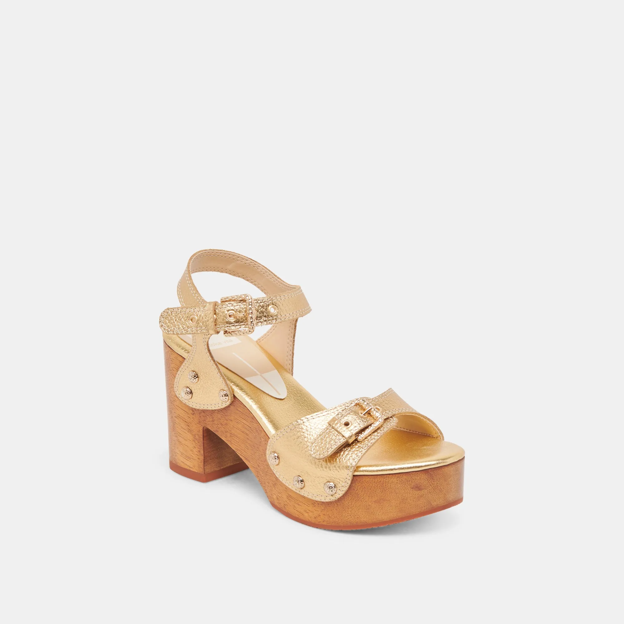 YANDY TALONS EN CUIR DORÉ