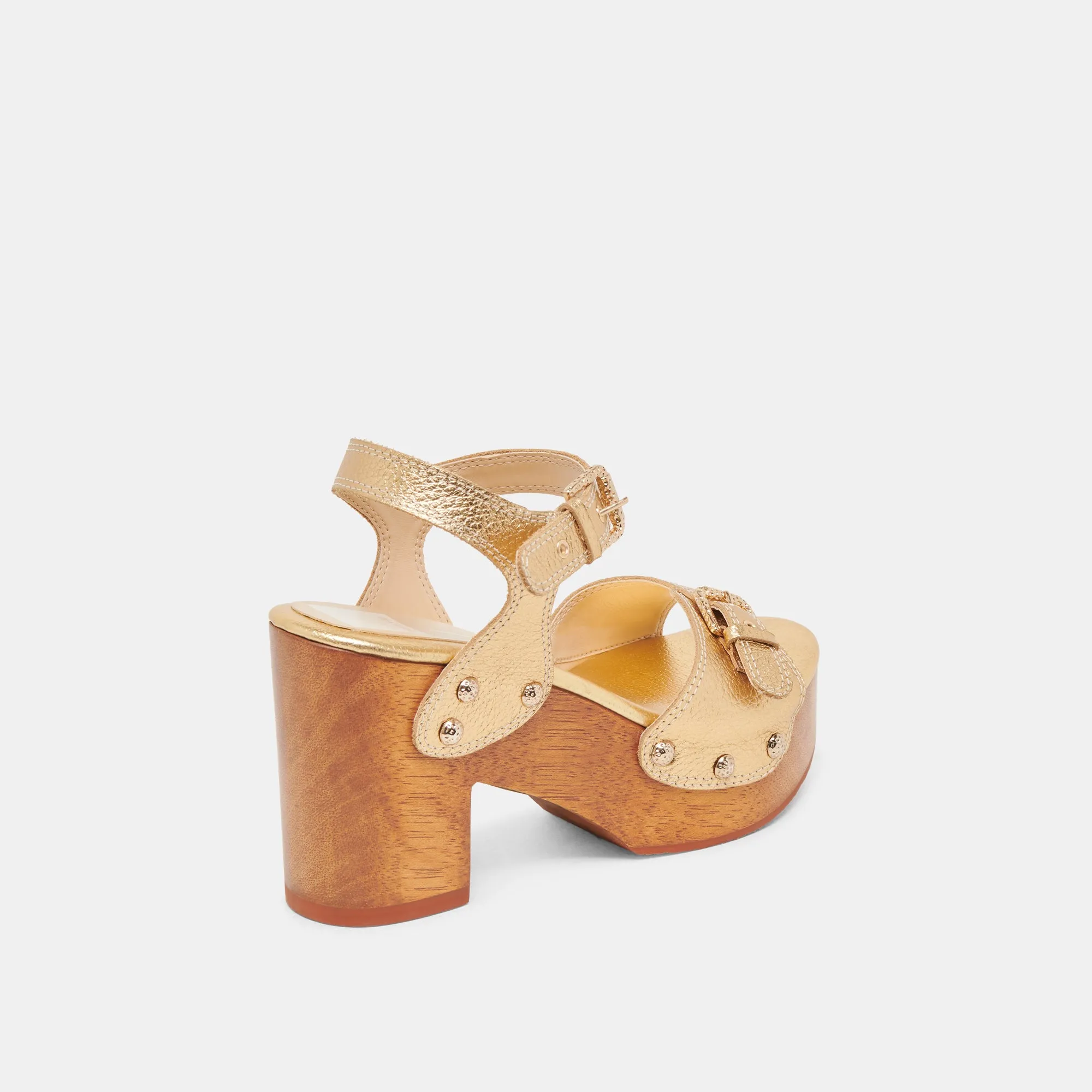 YANDY TALONS EN CUIR DORÉ
