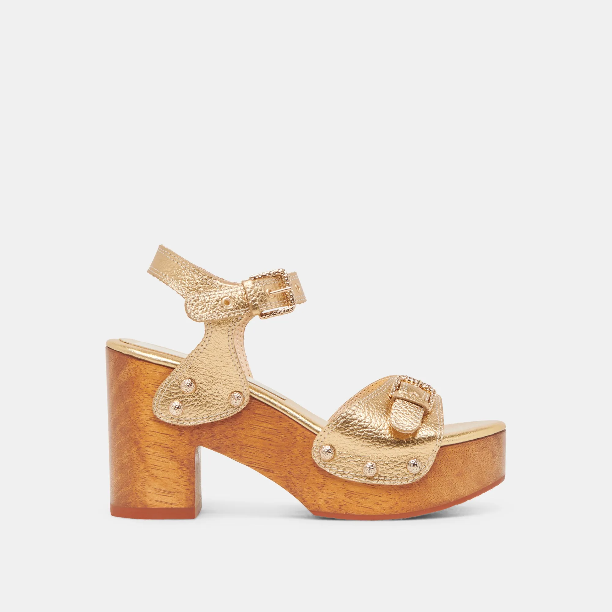 YANDY TALONS EN CUIR DORÉ