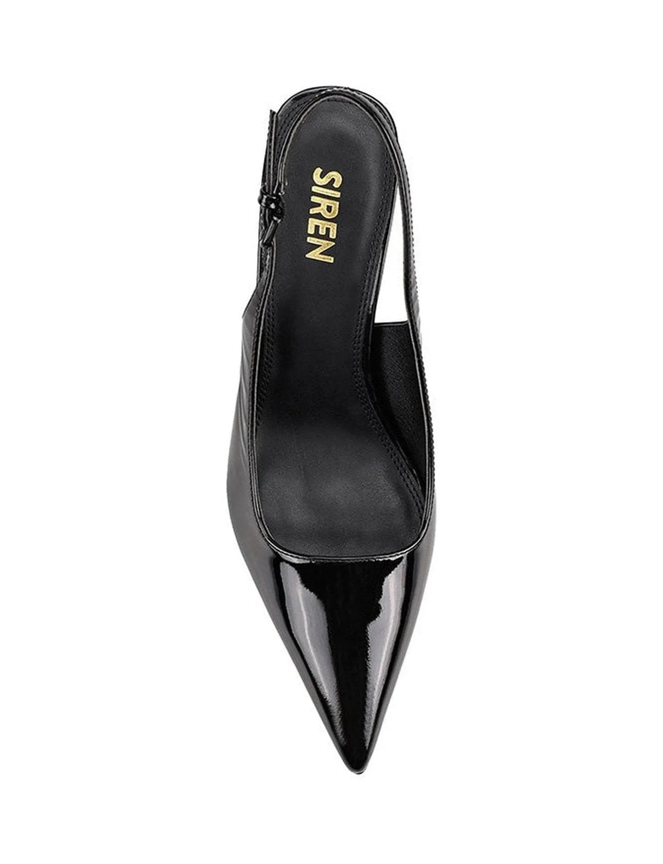 Escarpins Yarra à bout pointu et à brides - Cuir vernis noir