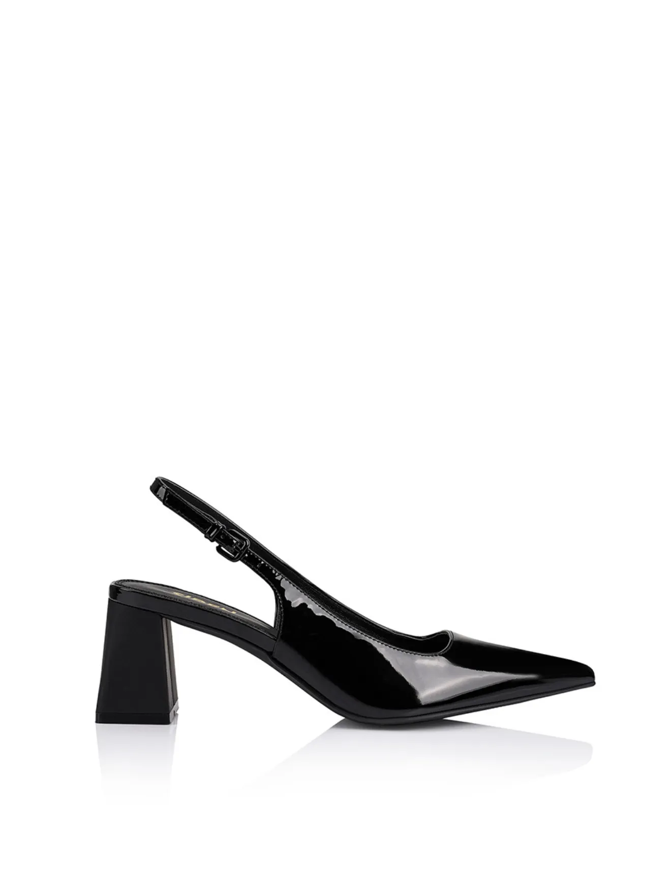 Escarpins Yarra à bout pointu et à brides - Cuir vernis noir