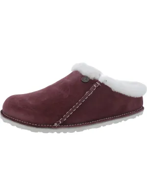 Zermatt Premium Womens Suede Shearling Slide Slippers