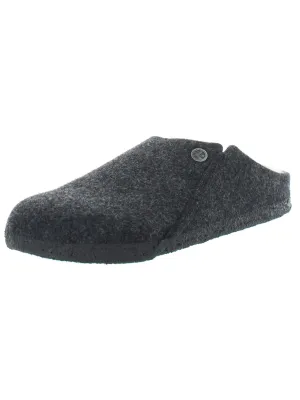Zermatt Rivet Mens Wool Fur Mule Slippers